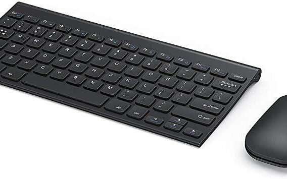 Seenda rechargeable wireless keyboard mouse combo - ultra thin keyboard
